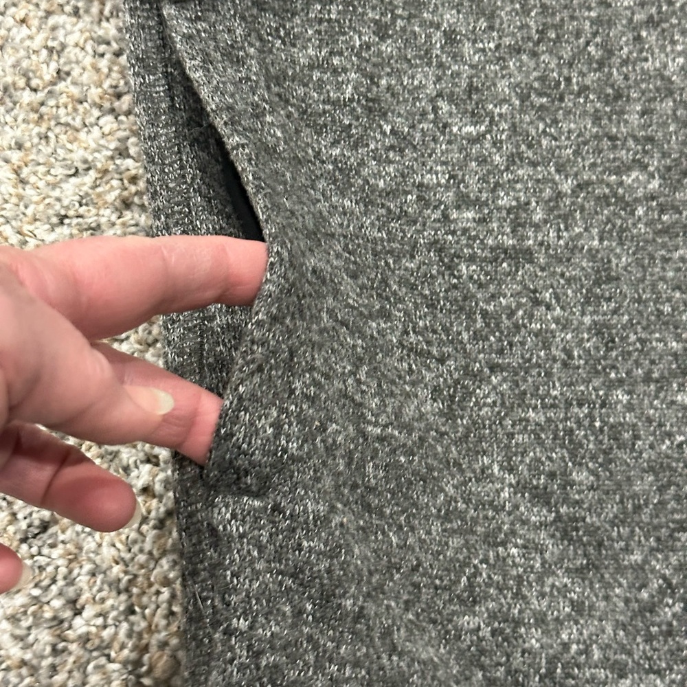 Sonoma 3X Quarter 1/4 Snap Mockneck Sweatshirt Gray Long Sleeve Fleece Pockets - Picture 7 of 9